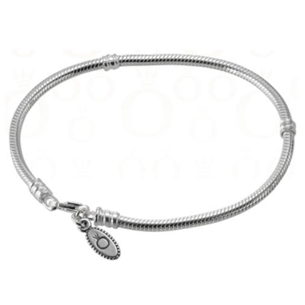 Authentic Pandora Retired Snake Chain Lobster Clasp Necklace 15 3/4”